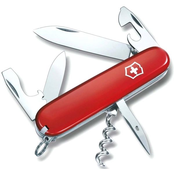 Нож перочинный Victorinox Spartan, 91 мм, 12 функций, рукоять пластик, красный